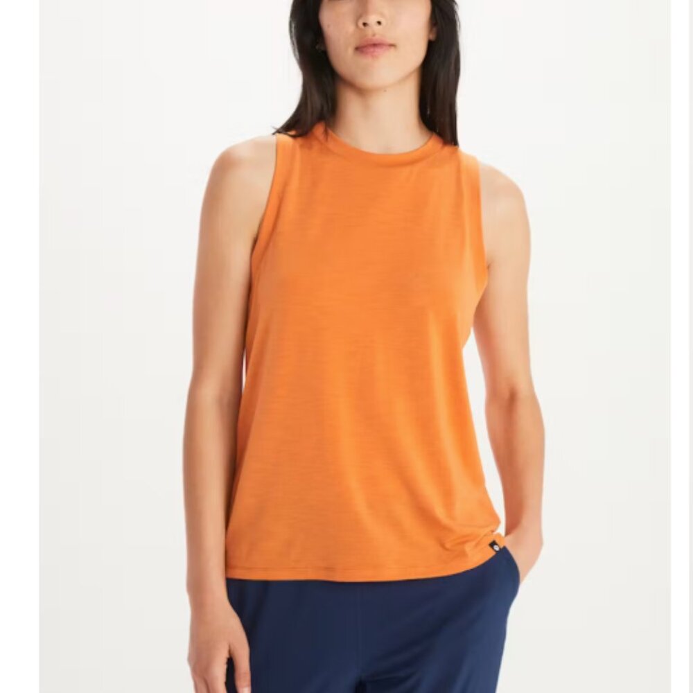 NWT Marmot Women's Mariposa Tank - Size L, Apricot/Orange